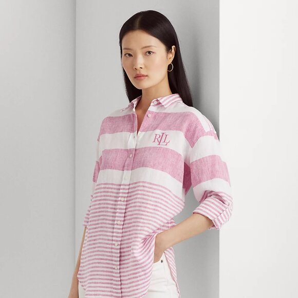 Ralph Lauren Black Label Striped Button Down Shirt - Picture 1 of 12